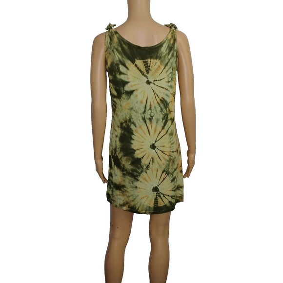 Gypsy Rose Women's Tie Die Hippie Boho Dress Top Cut Tied Shoulder Straps Summer - Picture 4 of 10
